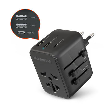 WorldCharge Universal Travel Adapter with USB-C