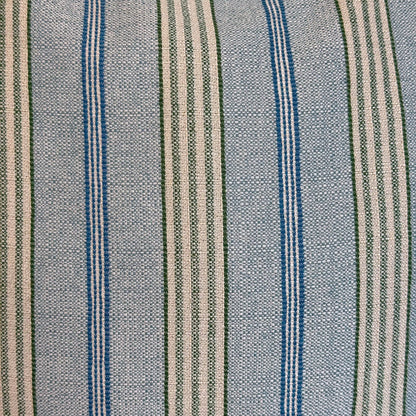 Striped Jacquard Small Makeup Bag – Blue & Green (Cata)