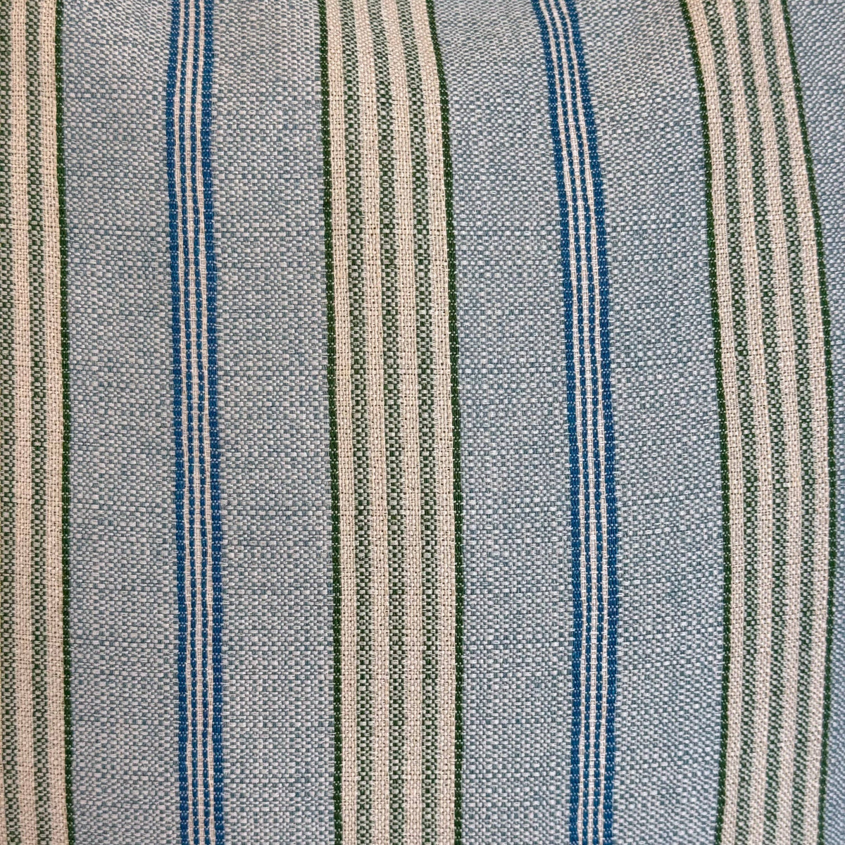 Striped Jacquard Squared Makeup Bag – Blue & Green (Cata)