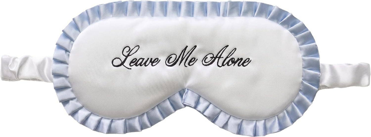 Adjustable Ruffle Satin Sleep Eye Mask - Leave Me Alone