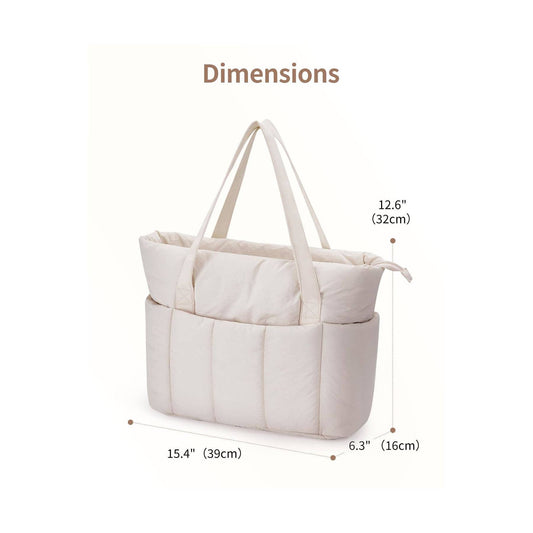 Narwey Puffy Quilted Work Tote Bags for Carry on