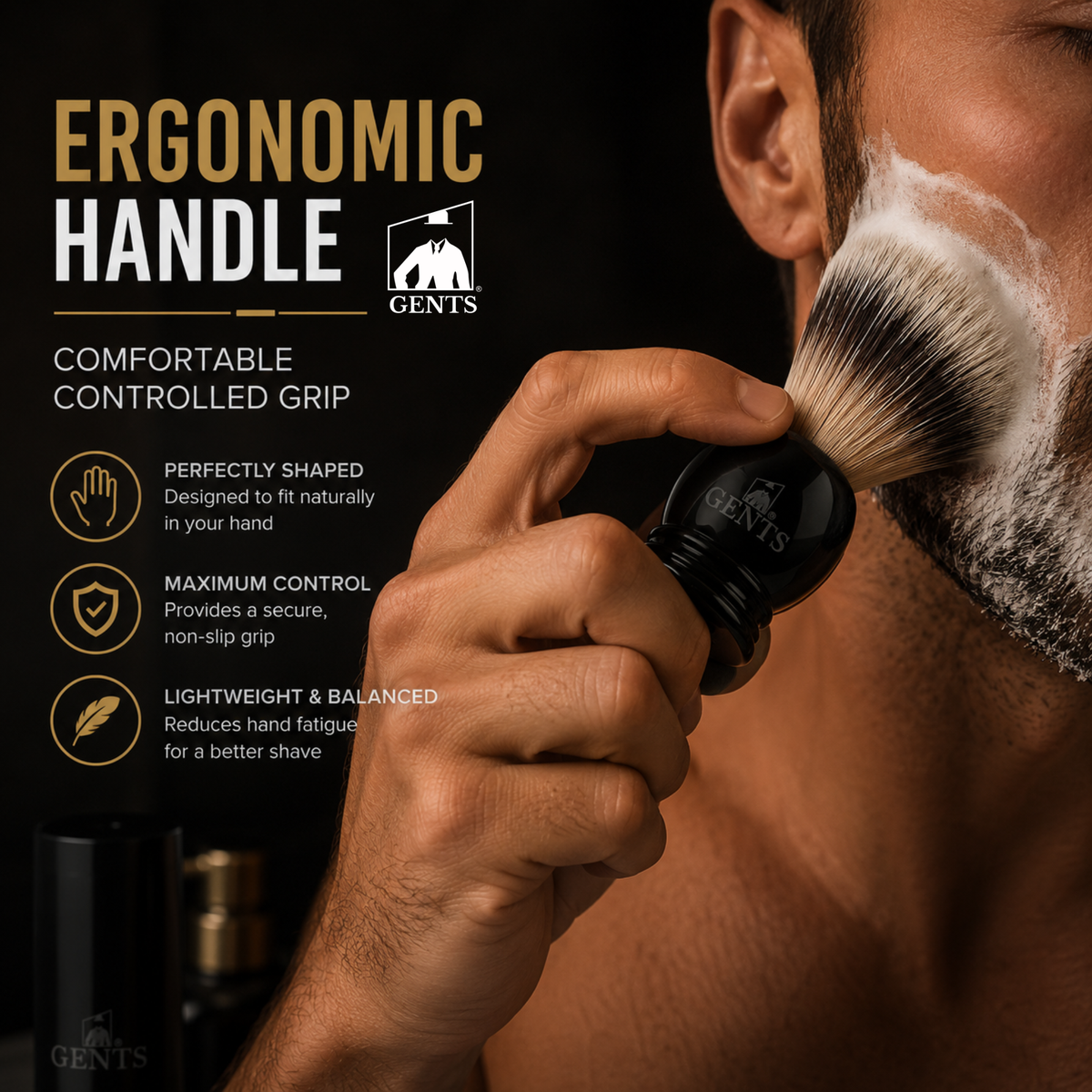 GBS Synthetic Travel Shaving Brush & Travel Tube