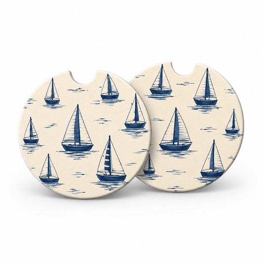 Jolitee Car Coasters, Absorbent Neoprene CupHolder Lakehouse
