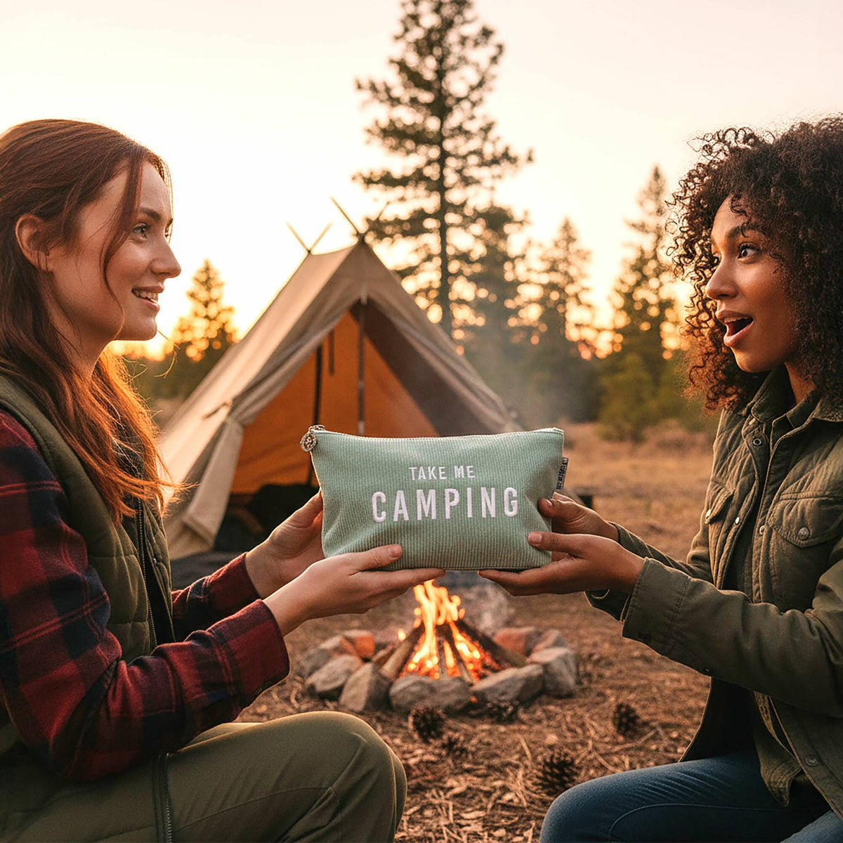 Camp - Corduroy Zippered Pouch
