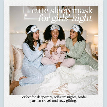 Adjustable Ruffle Satin Sleep Eye Mask - Leave Me Alone