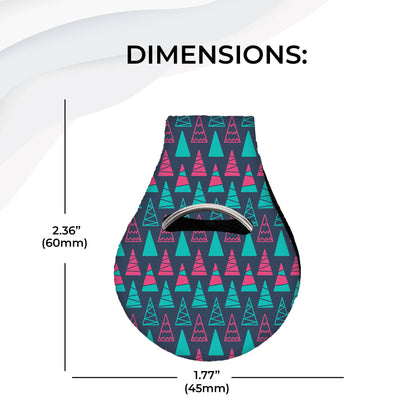 Neoprene AirTag Case Keychain – Geometric Tree Pattern
