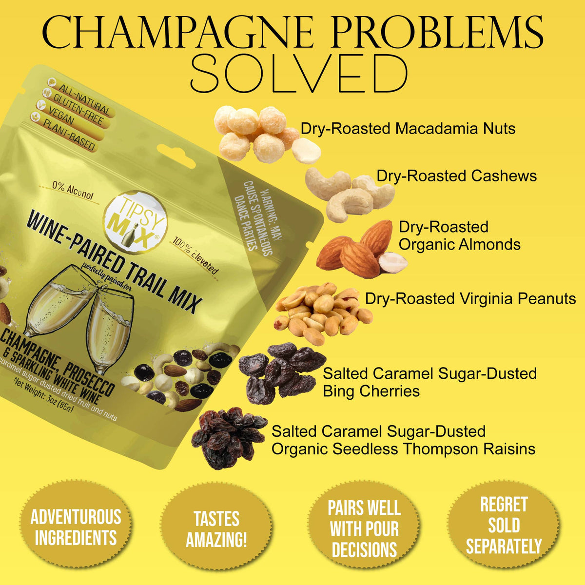 Wine-Paired Trail Mix - Champagne & Sparkling White Wine