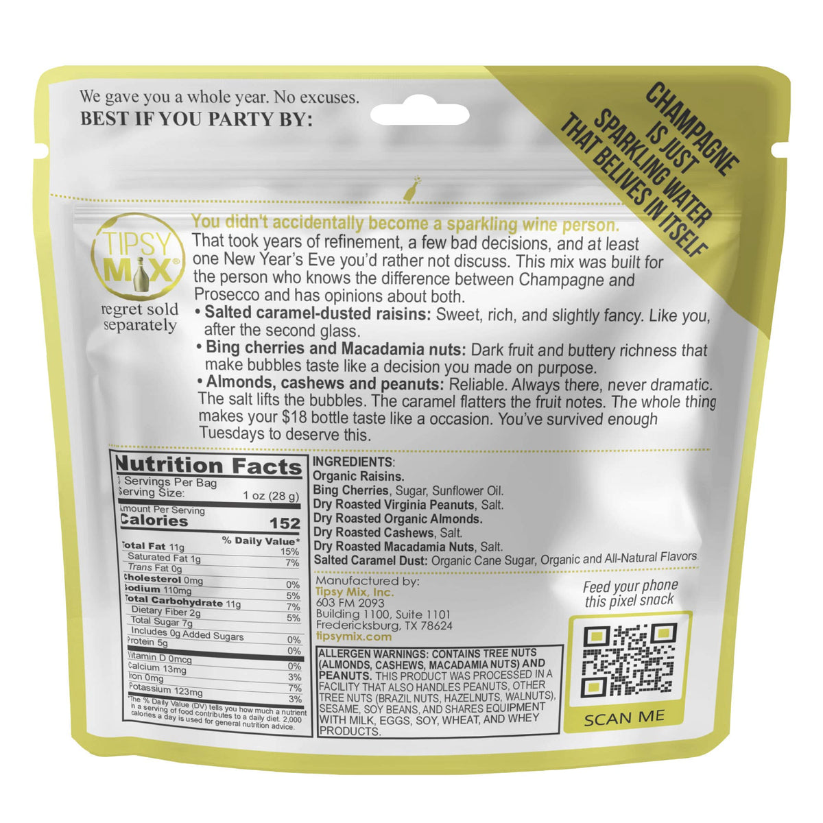 Wine-Paired Trail Mix - Champagne & Sparkling White Wine
