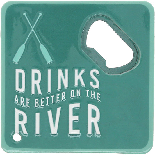 River - Bottle Opener Coaster