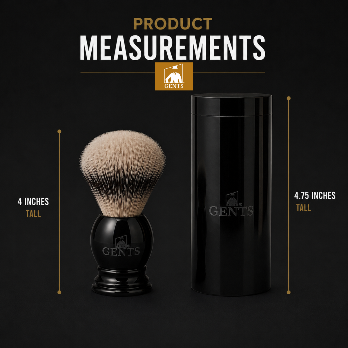 GBS Synthetic Travel Shaving Brush & Travel Tube