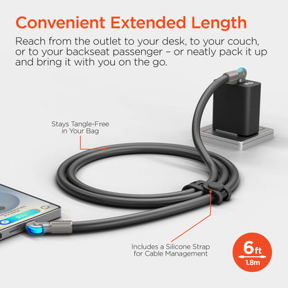 Chunky180° 100W USB-C to USB-C Rugged Fast Charge Cable 6ft
