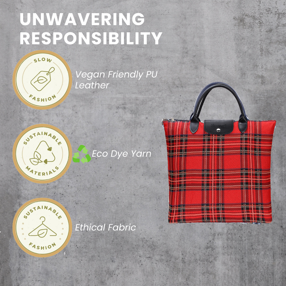 ROYAL STEWART TARTAN FOLDAWAY GROCERY BAG