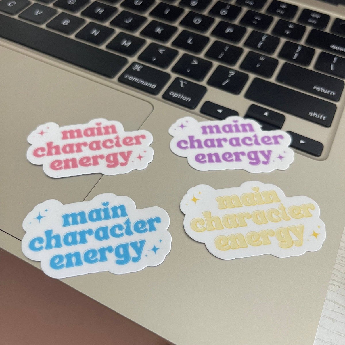 Main character energy bookish sticker