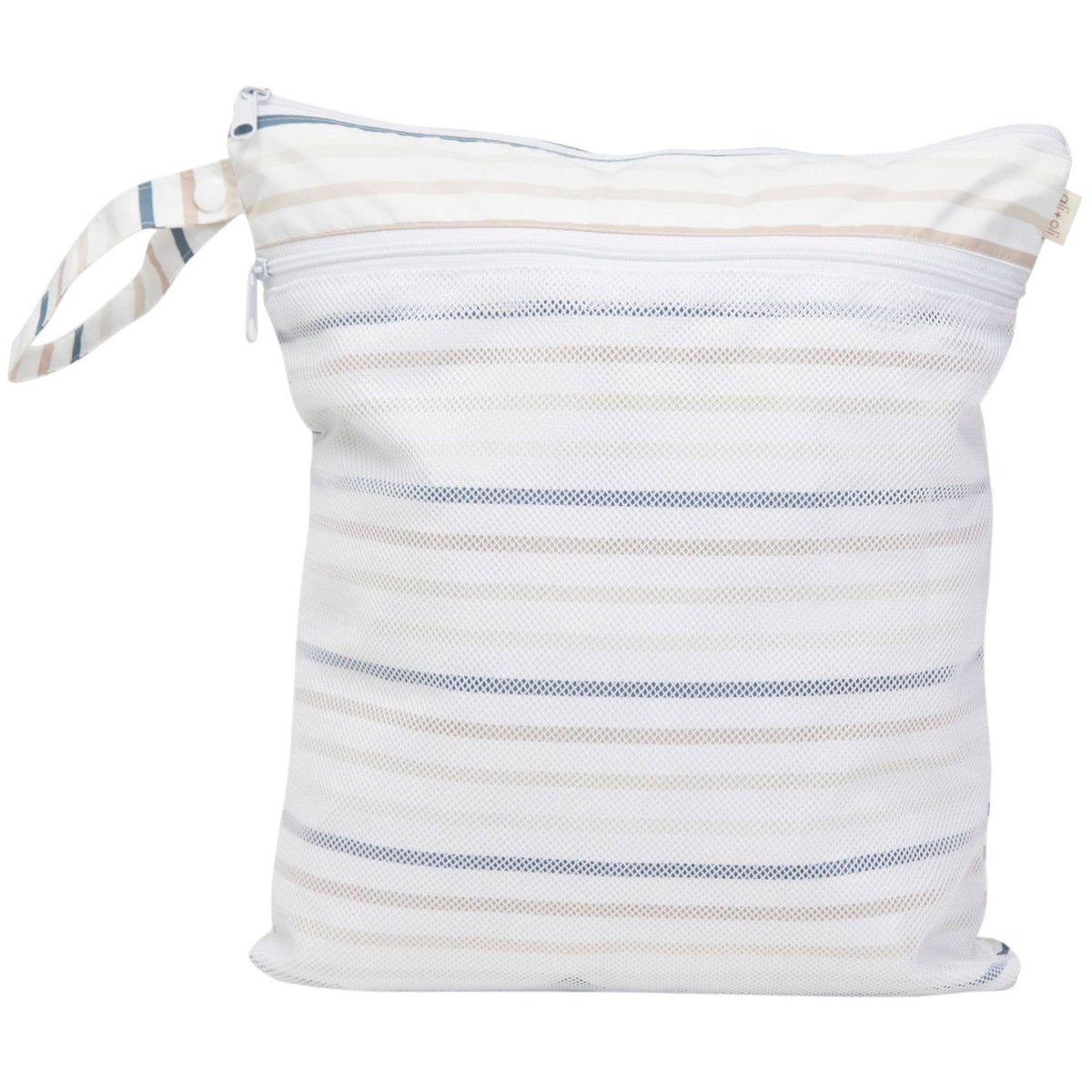 Dual-Compartment Wet/Dry Bag with Mesh Pocket (Stripes)