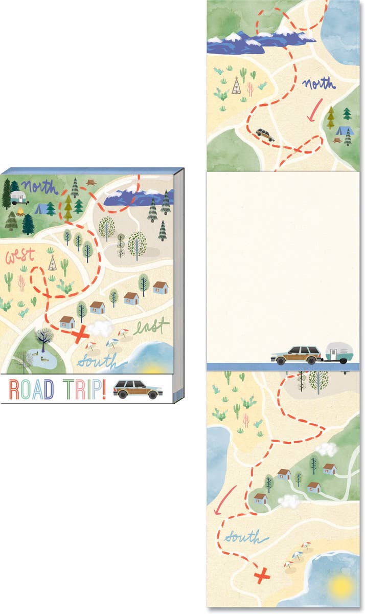 POCKET NOTEPAD JETSETTER ROAD TRIP MAP
