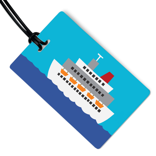 Cruise Ship Luggage Tag w/ Black Strap