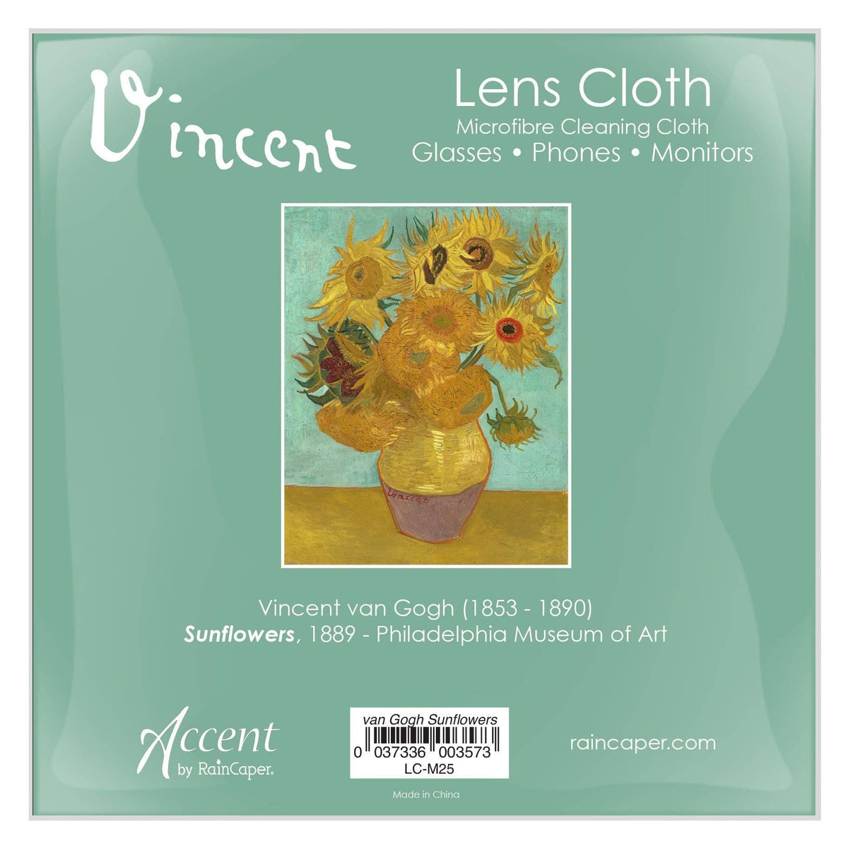 Van Gogh Sunflowers Microfiber Lens Cleaning Cloth – Soft, Non-Abrasive, Art-Inspired