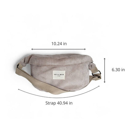 Corduroy Fanny Pack – Taupe (Tofe)