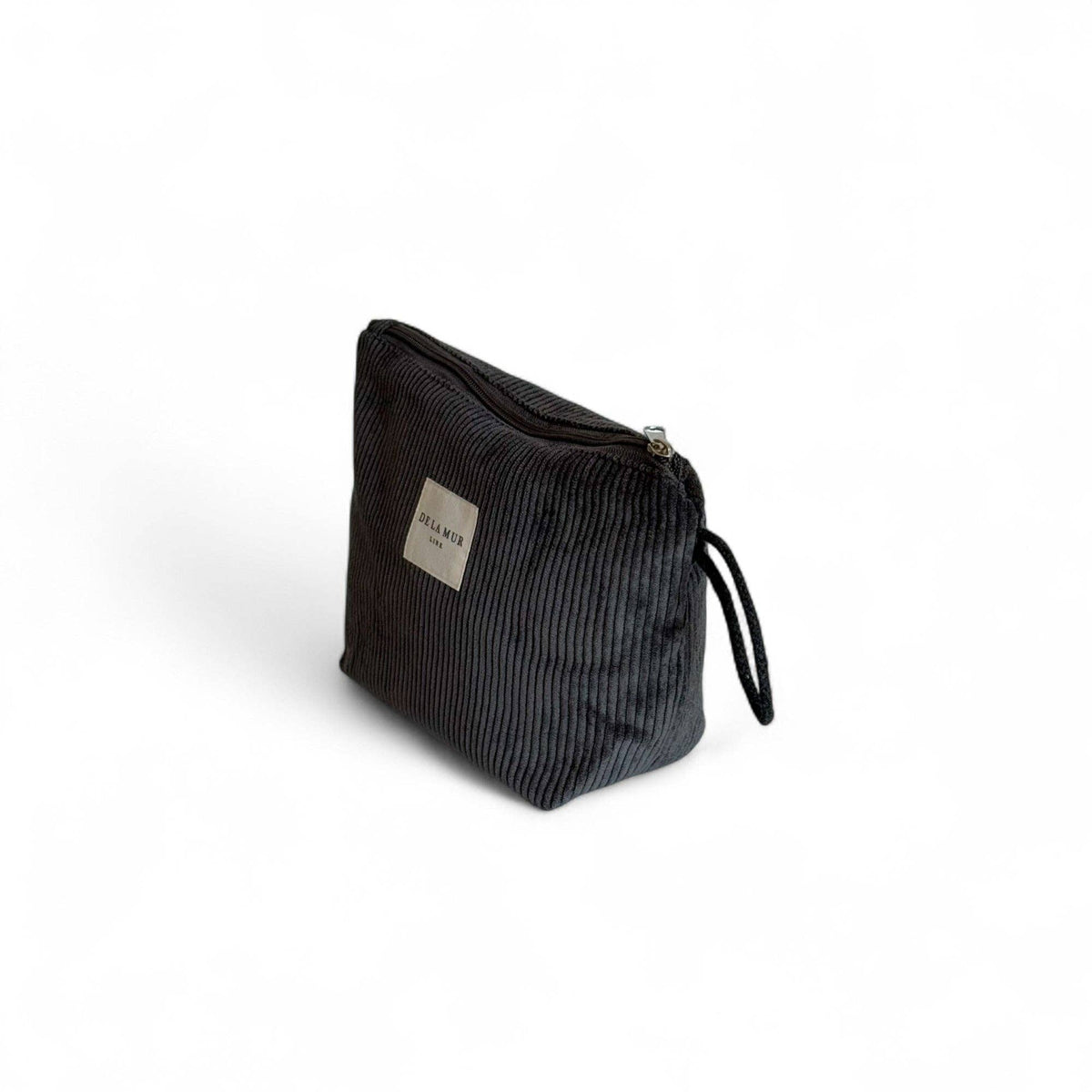 Corduroy Large Toiletry Bag – Charcoal Gray (Boni)