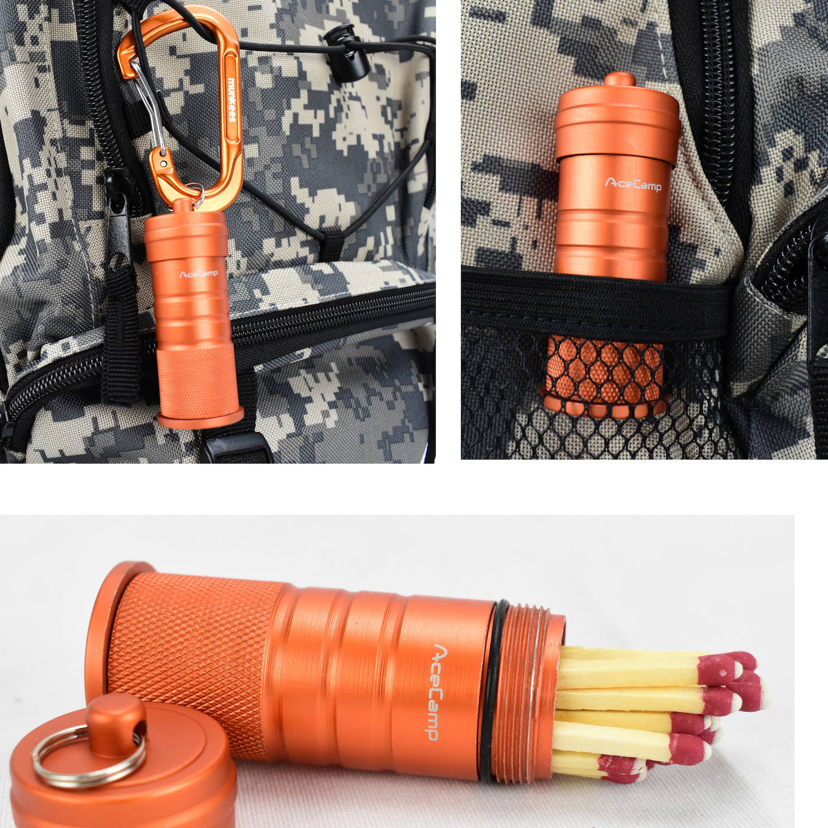 AceCamp | Orange Waterproof Matchbox