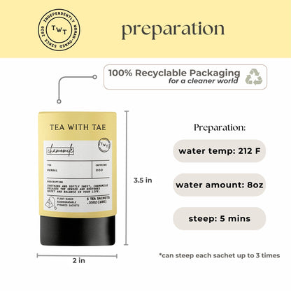 Chamomile Mini Tea Tube Gift (5 tea bags)