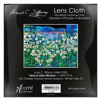 Tiffany Field of Lilies Microfiber Lens Cleaning Cloth – Soft, Non-Abrasive, Art-Inspired