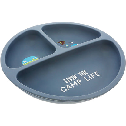 Camp Life - 7.75" Divided Silicone Suction Plate