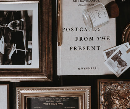 Postcards From The Present: Travel Journal | Linen Notebook
