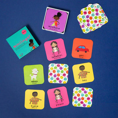 Minilingo Swahili/English Bilingual Flashcards for Kids