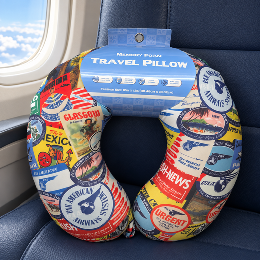 PanAm Officially Licensed Memory Foam Pillow