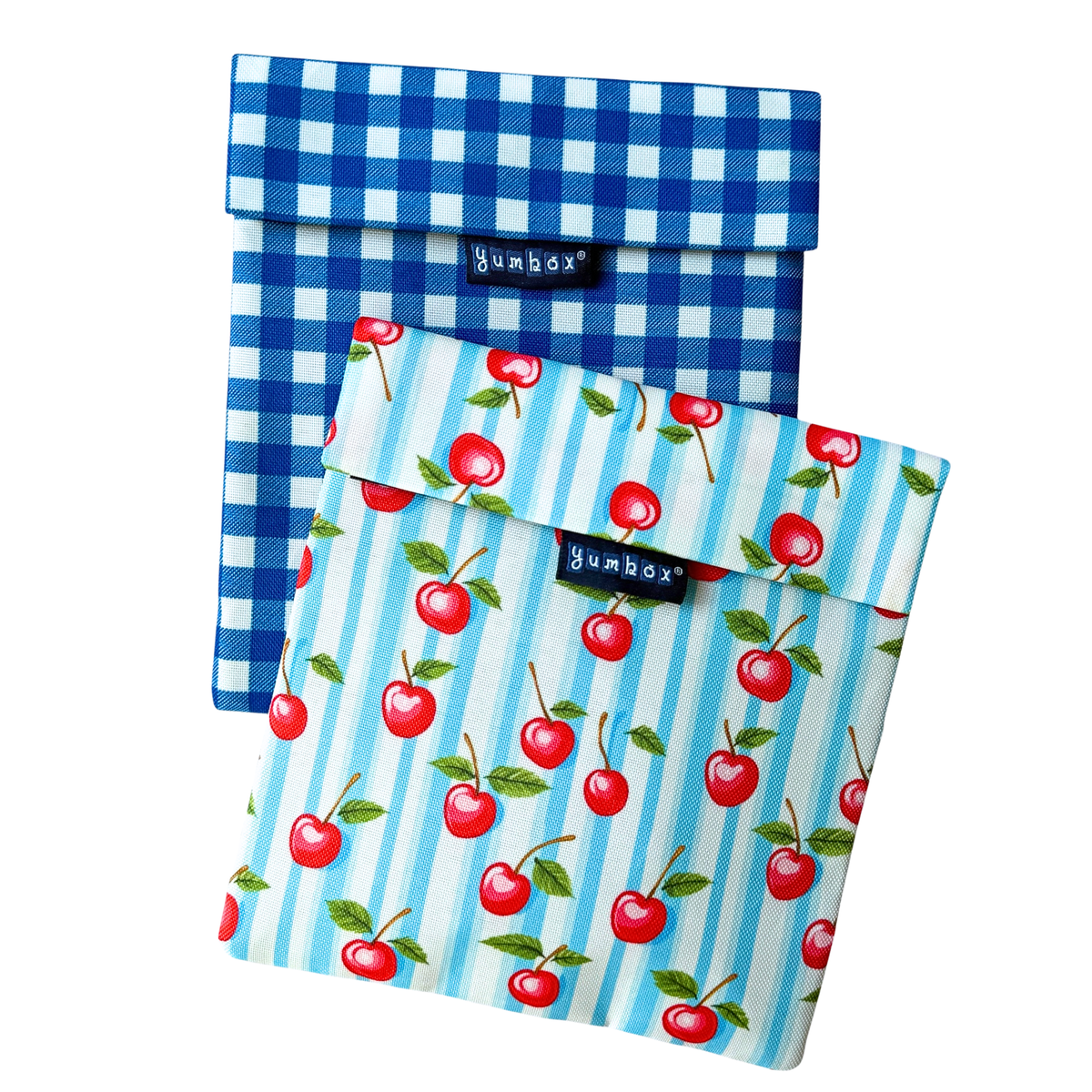 Reusable Sandwich Bag - Set of 2 - Vichy & Cherry Stripes