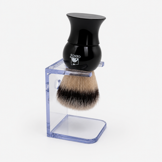 GENTS Classic Shaving Brush Stands – Black, Clear, Ivory