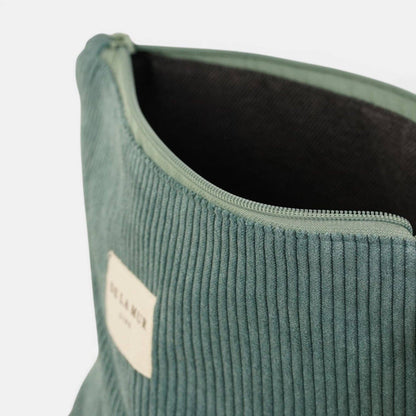 Corduroy Large Makeup Bag – Teal (Jade)