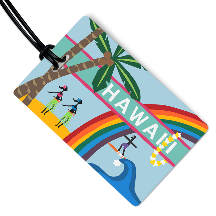 Hawaii Luggage Tag w/ Black Strap