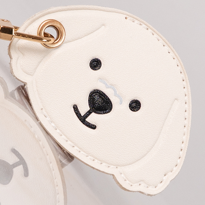 Little Explorer Universal Tracker Charm — White Dog