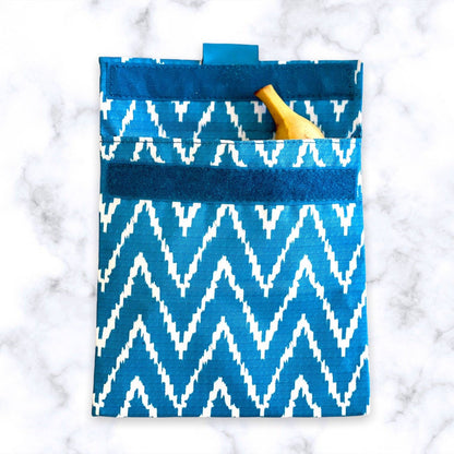 Zero Waste Sandwich Bag - Teal Zig Zag