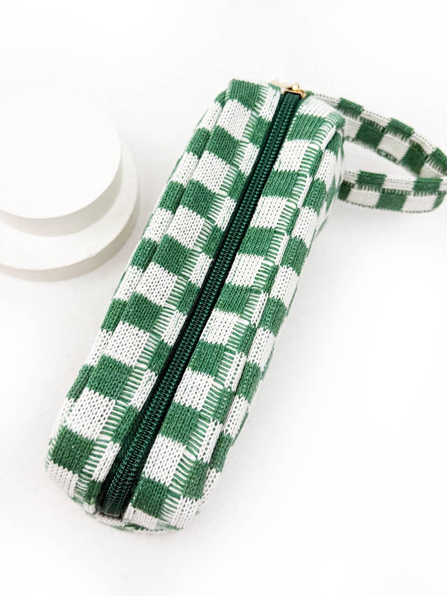 Famous Checker Cosmetic / Toiletry Bag with handle