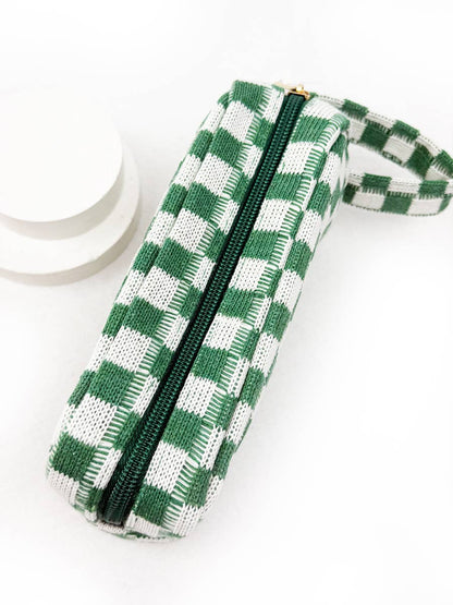 Famous Checker Cosmetic / Toiletry Bag with handle