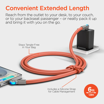 Chunky180° 100W USB-C to USB-C Rugged Fast Charge Cable 6ft