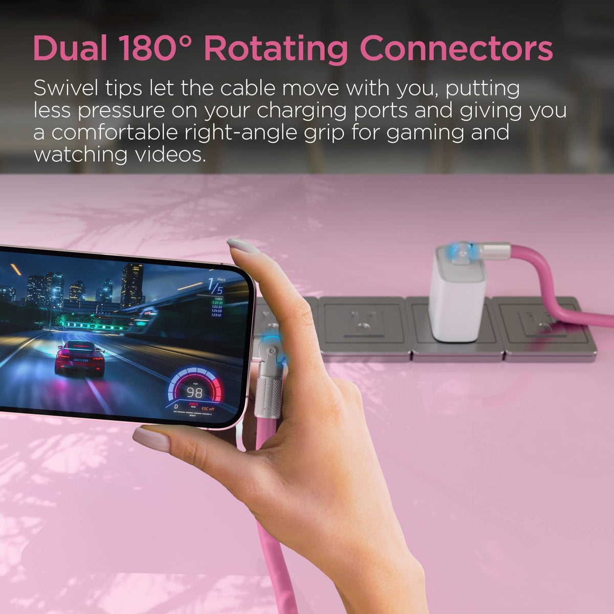 Chunky180° 100W USB-C to USB-C Rugged Fast Charge Cable 6ft