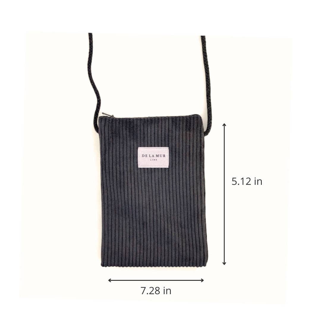 Corduroy Phone Sleeve – Charcoal Gray (Boni)