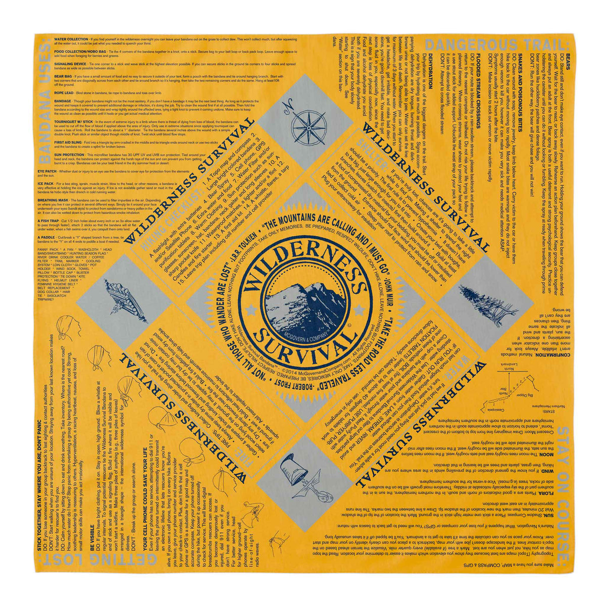 Bark Ranger Wilderness Survival Bandana