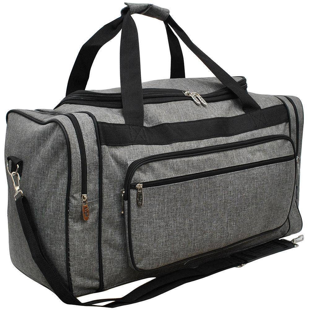 Crosshatch Gray NGIL Canvas 23" Duffle Bag