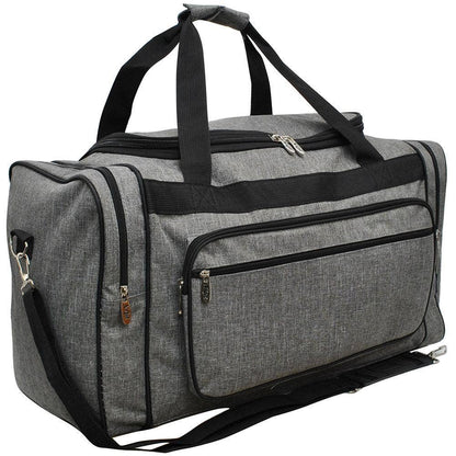 Crosshatch Gray NGIL Canvas 23" Duffle Bag