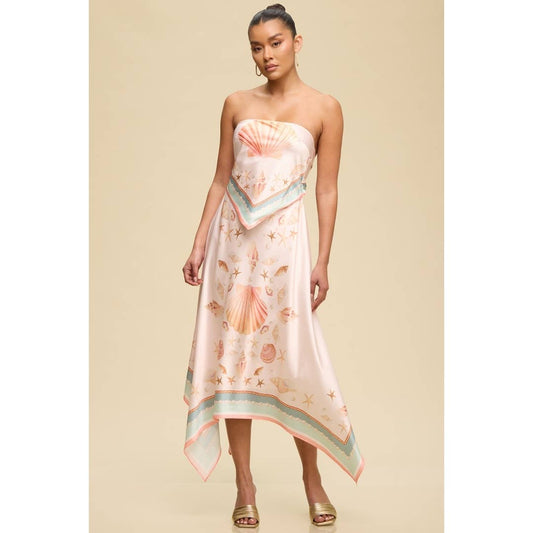 SEASIDE MIDI SATIN DRESS