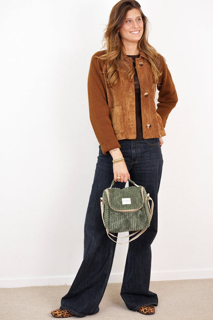 Corduroy Lunch Bag – Olive Green (Musgo)