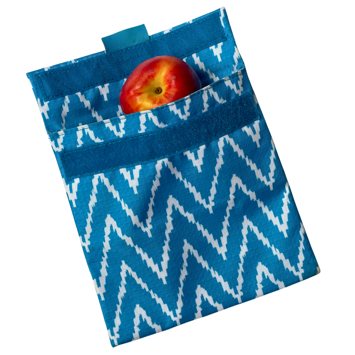 Zero Waste Sandwich Bag - Teal Zig Zag