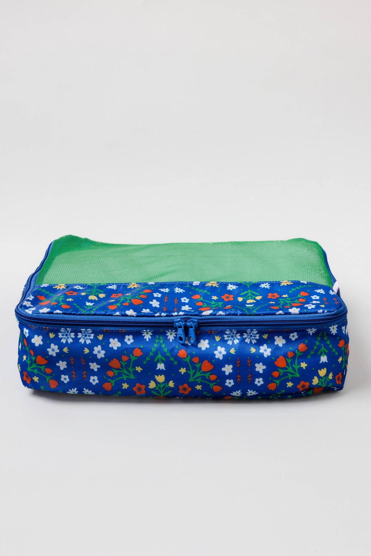 Packing Cube Set, Blue Scandinavian Floral