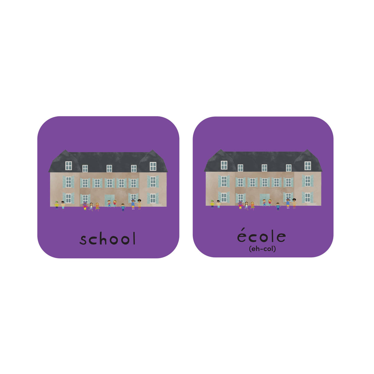 Minilingo French/English Bilingual Flashcards for Kids