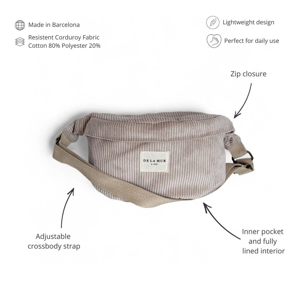 Corduroy Fanny Pack – Taupe (Tofe)